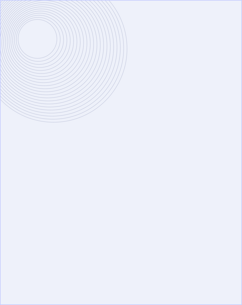 Light gray minimalist background with subtle concentric circle pattern in the top left corner.