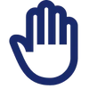 Quality guarantee promise hand icon